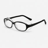 Black kids moisture chamber and allergy safety goggles with protective clear side shields, anti-fog lenses, and protect little eyes from pollen, dust, wind, and everyday irritants.