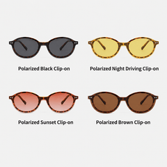 Megan | Women's Oval Magnetic Clip-On Glasses Tortoise