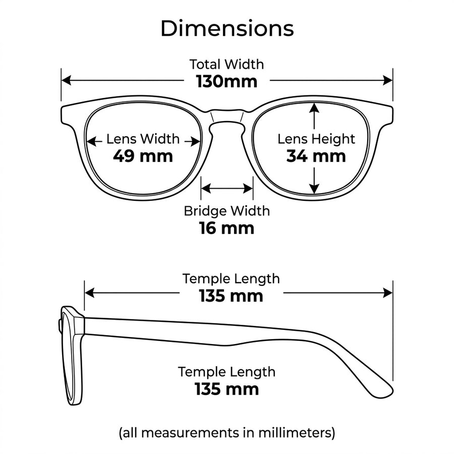 Wolf | Youth Rectangle Glasses with Spring Hinges - MiniMuse